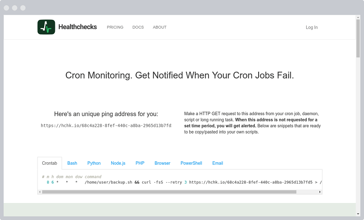 Welcome Page Screenshot of Welcome page